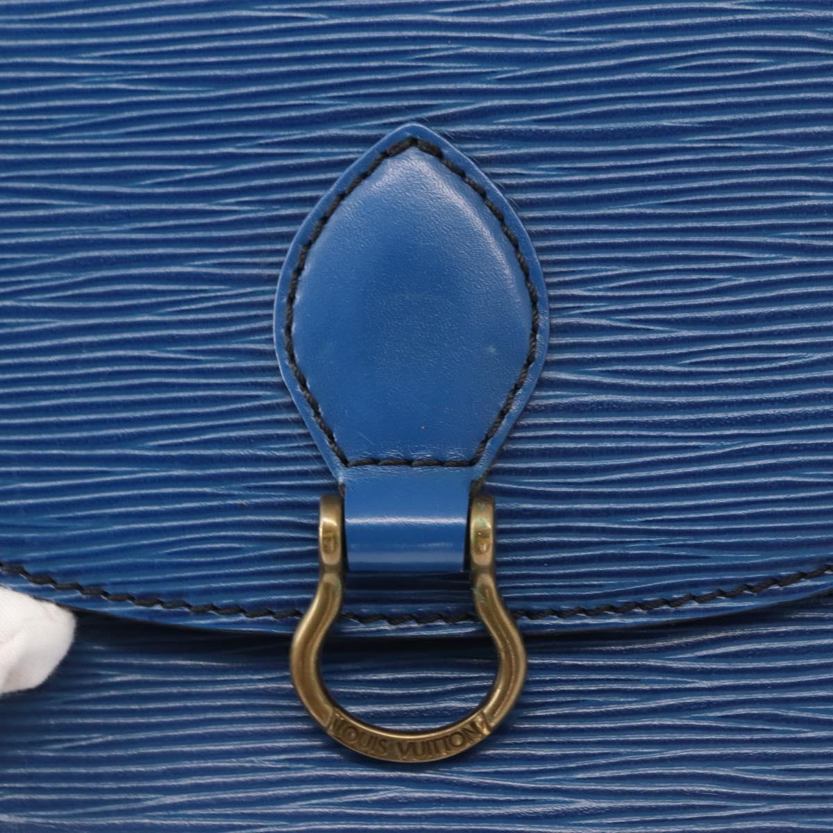 LOUIS VUITTON Epi Saint Cloud PM Shoulder Bag Blue M52195 LV Auth BA8480
