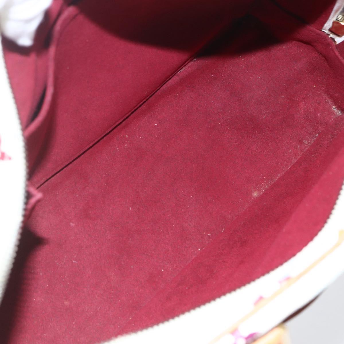 LOUIS VUITTON Monogram Multicolor Trouville Hand Bag White M92663 LV Auth BA8483