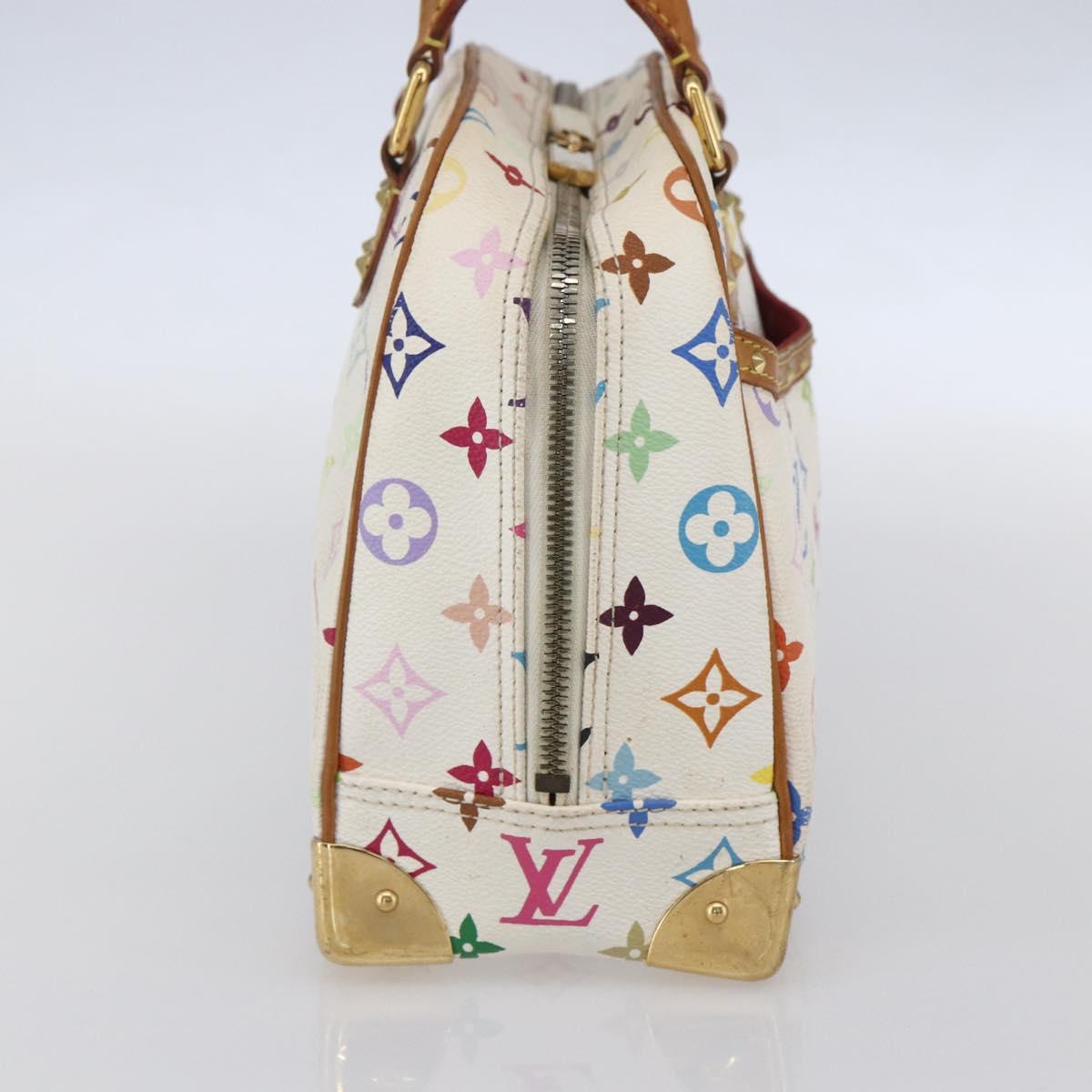 LOUIS VUITTON Monogram Multicolor Trouville Hand Bag White M92663 LV Auth BA8483