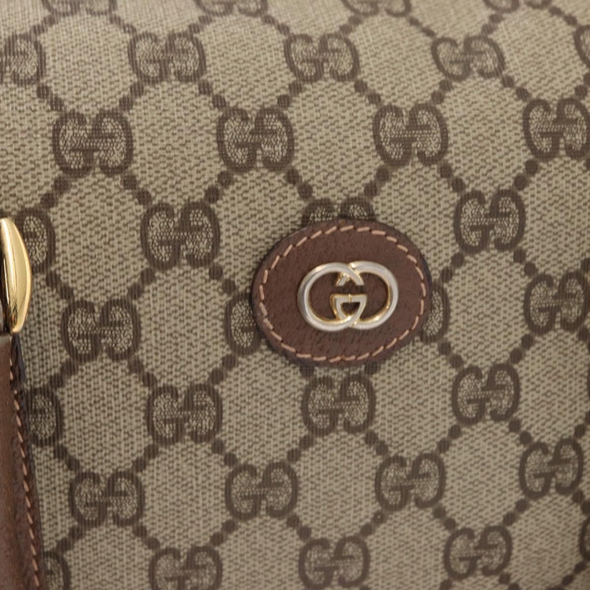 GUCCI GG Supreme Web Sherry Line Bag PVC Beige Gold 002 115 6697 Auth BA8486