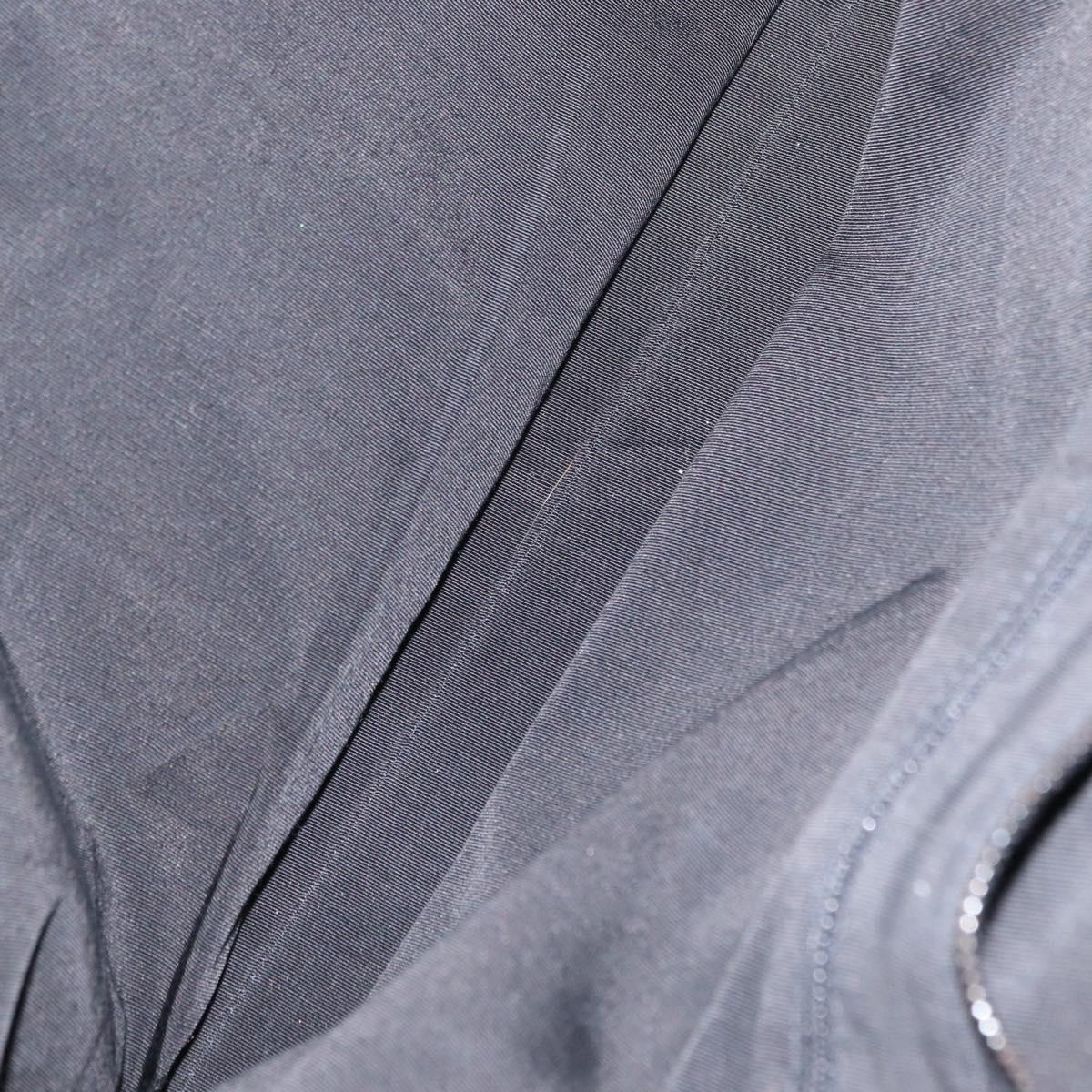 CHANEL Tote Bag Leather Black Silver CC Auth BA8491