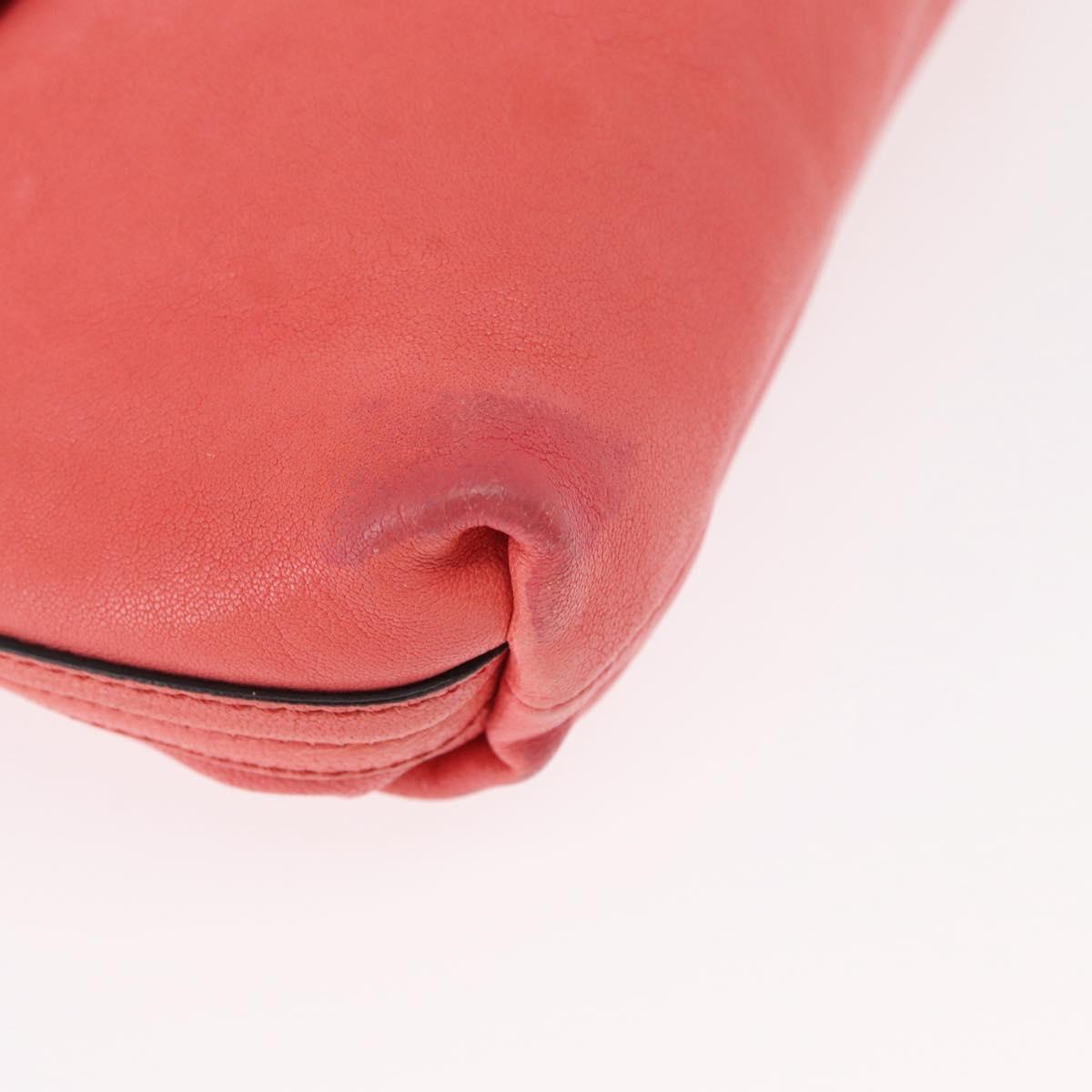 Chloe Elsie Shoulder Bag Leather Pink Gold Auth BA8492