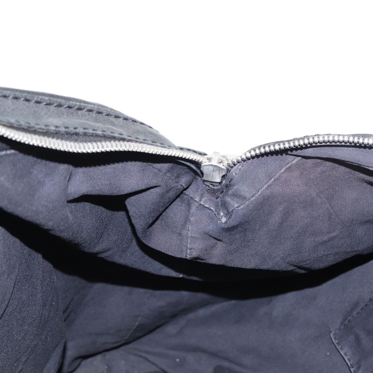 GIVENCHY Nightingale Hand Bag Leather 2way Black Silver Auth BA8495