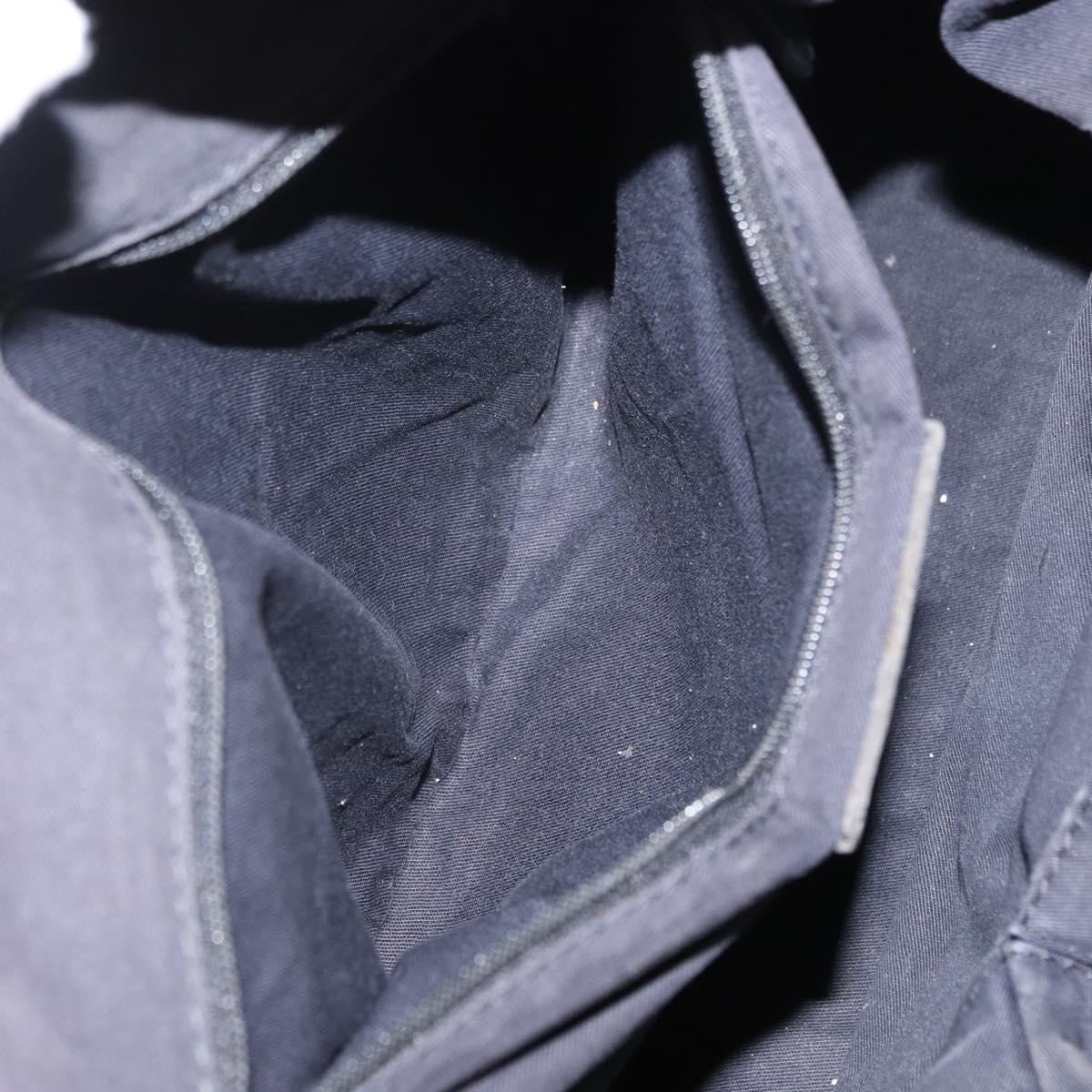 GIVENCHY Nightingale Hand Bag Leather 2way Black Silver Auth BA8495