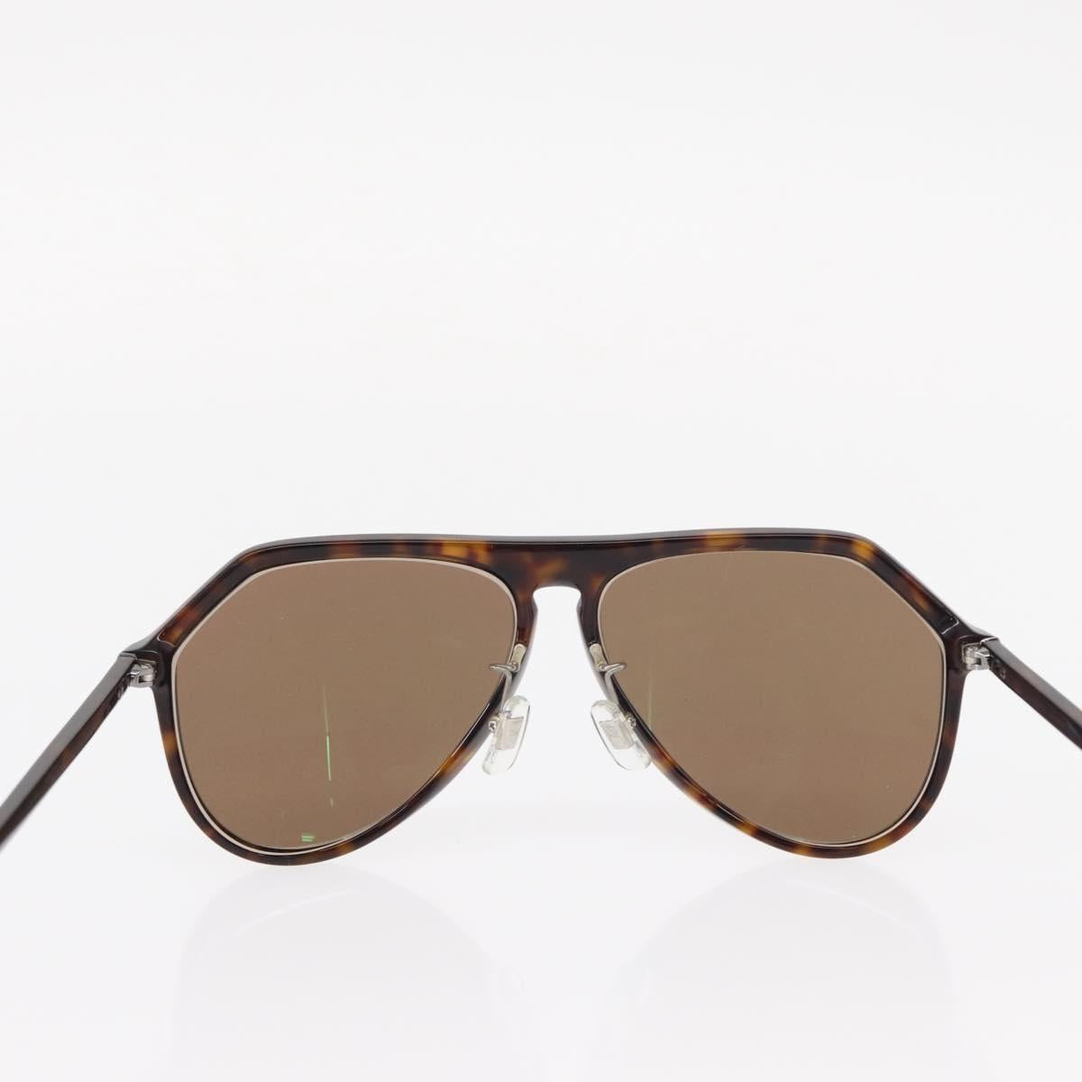 DOLCE&GABBANA Sunglasses plastic Brown Auth BA8496