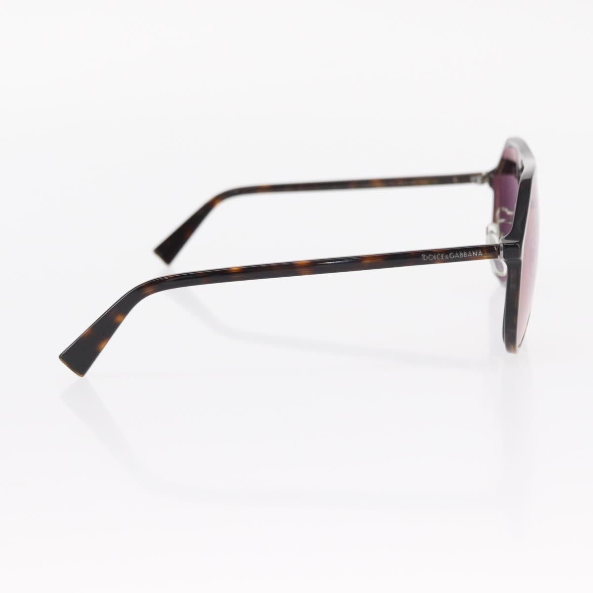 DOLCE&GABBANA Sunglasses plastic Brown Auth BA8496