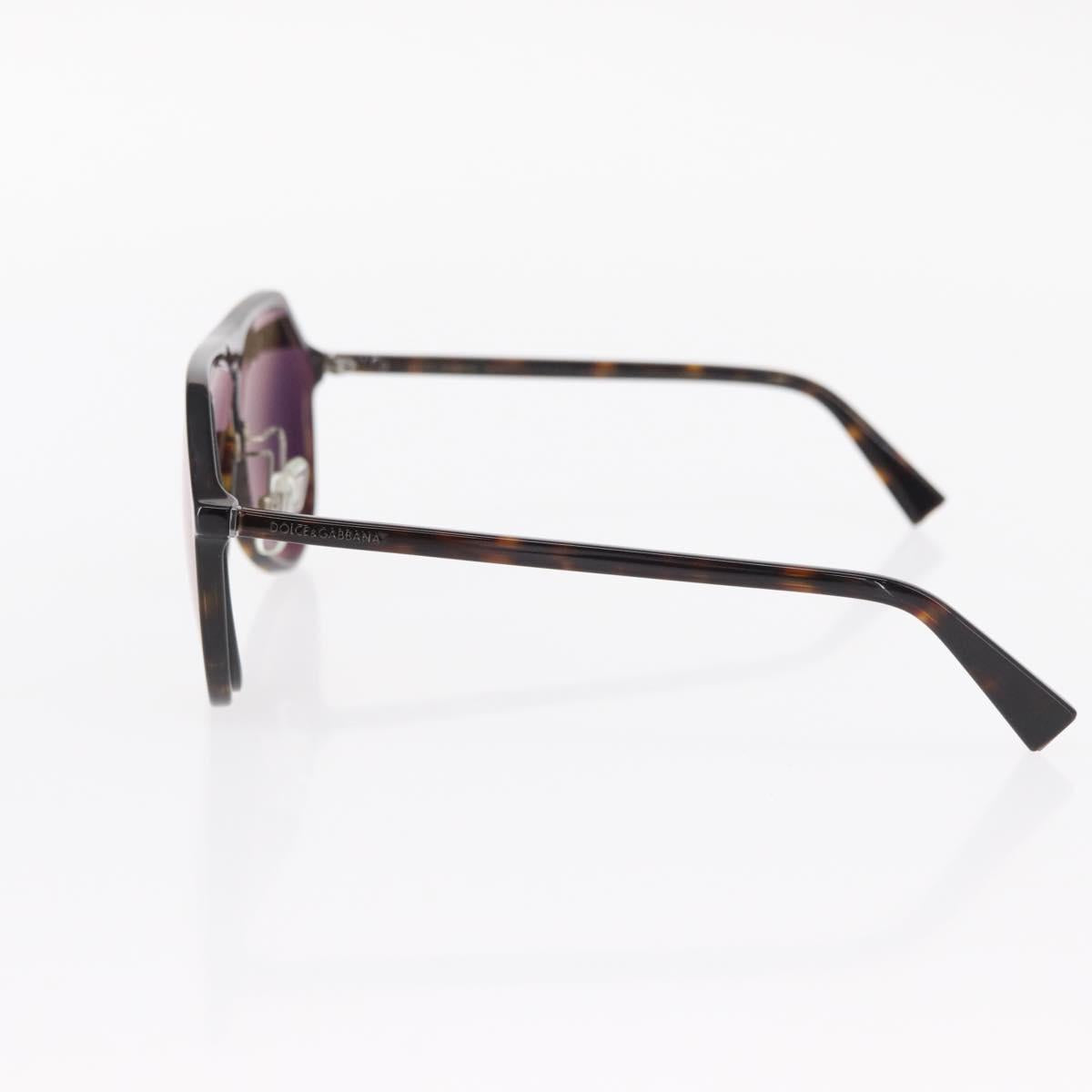 DOLCE&GABBANA Sunglasses plastic Brown Auth BA8496