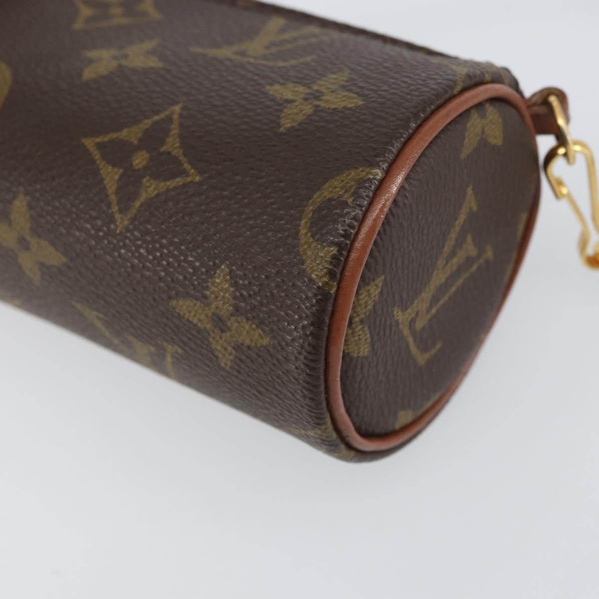 LOUIS VUITTON Monogram Papillon Pouch LV Auth BA8506