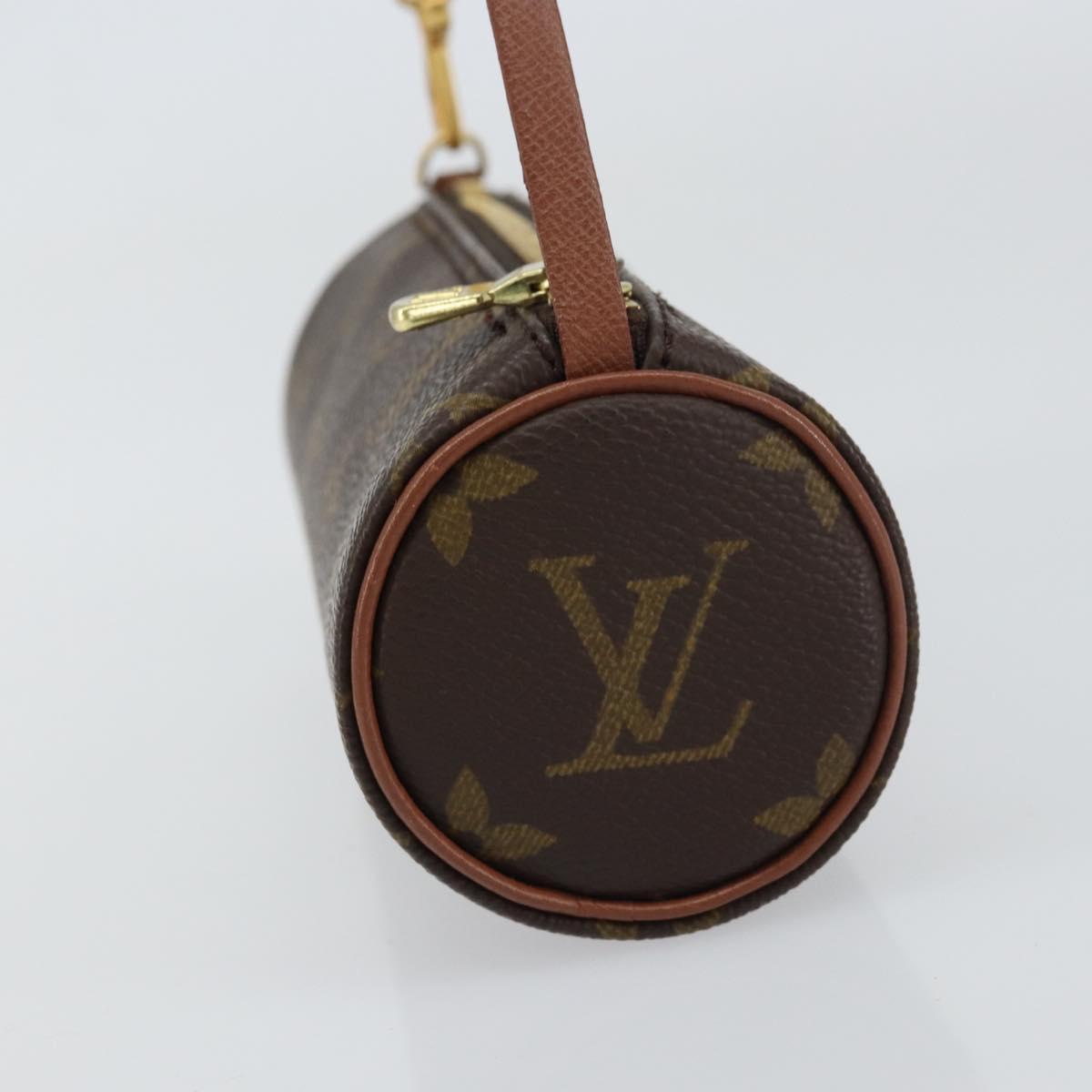 LOUIS VUITTON Monogram Papillon Pouch LV Auth BA8506