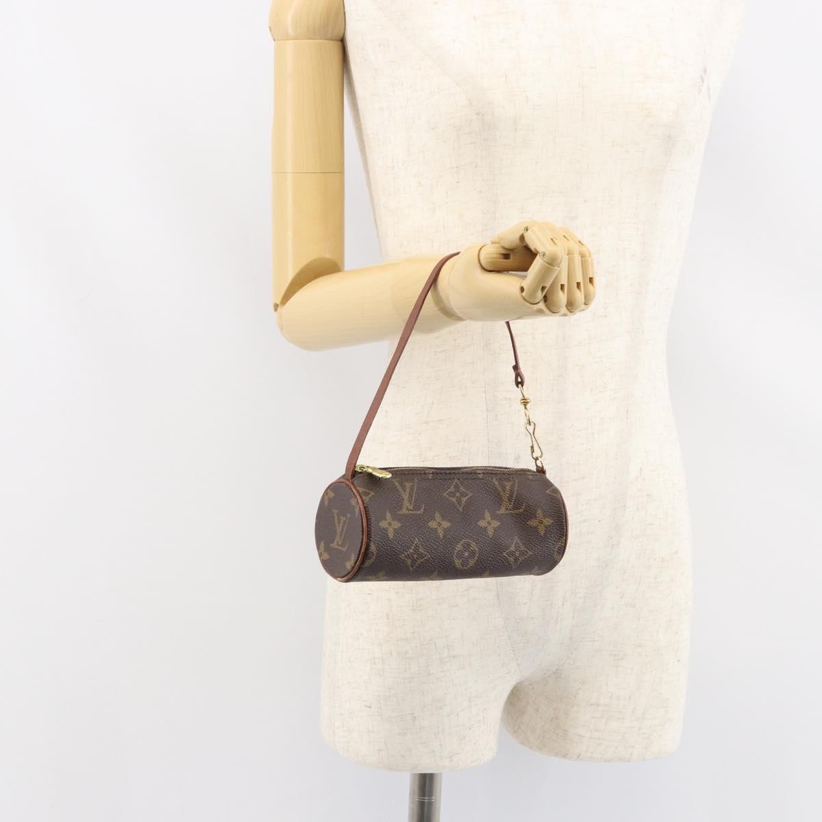 LOUIS VUITTON Monogram Papillon Pouch LV Auth BA8507