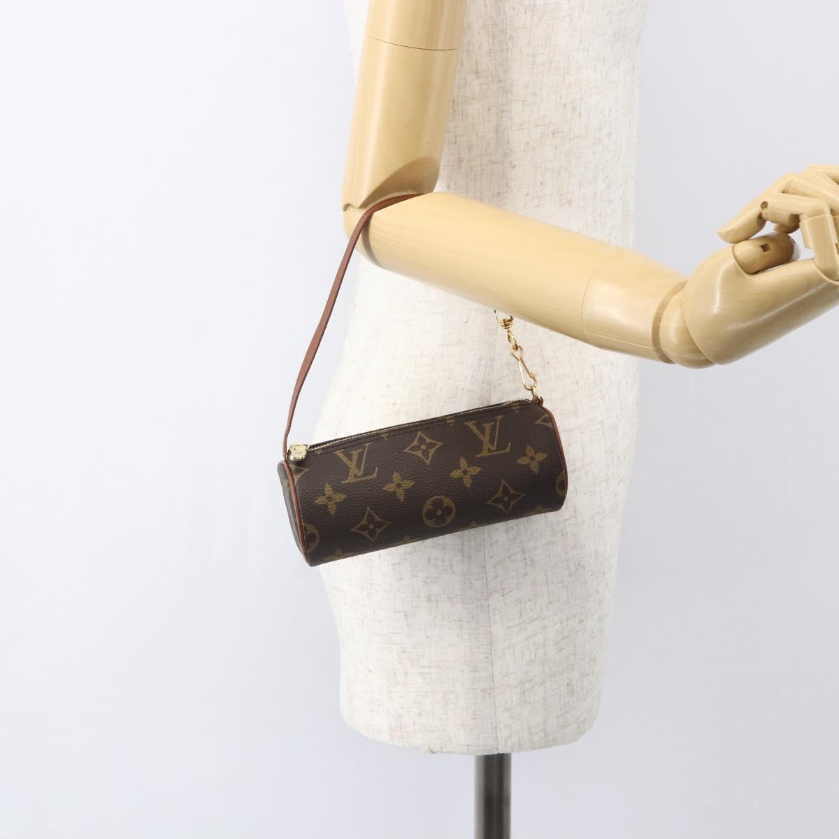 LOUIS VUITTON Monogram Papillon Pouch LV Auth BA8508