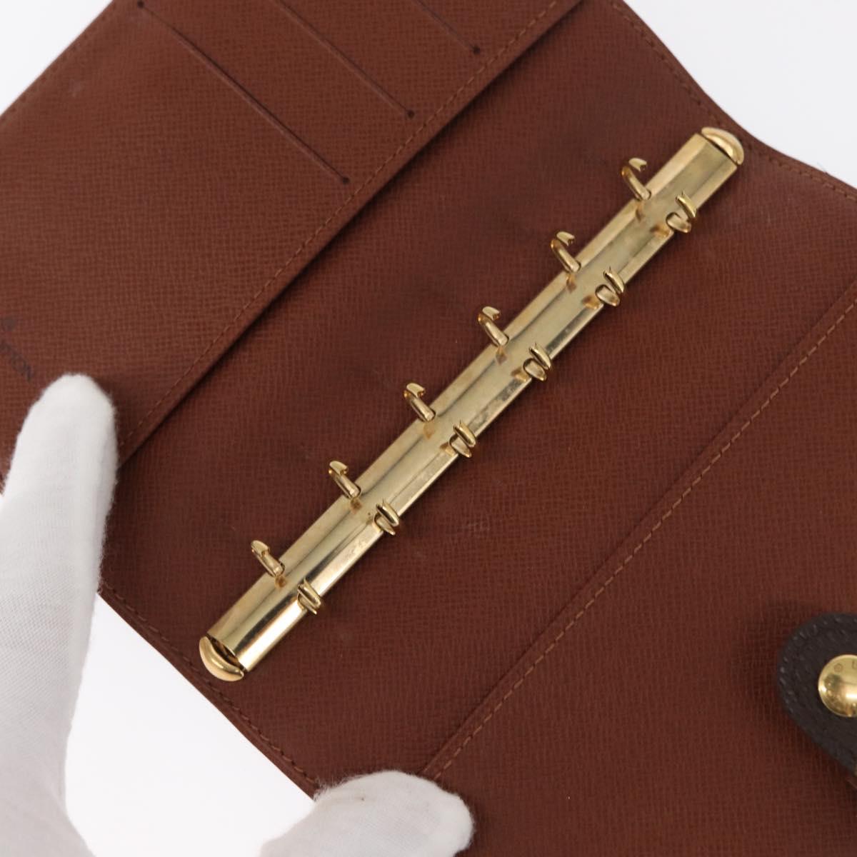 LOUIS VUITTON Monogram Agenda PM Day Planner Cover R20005 LV Auth BA8511