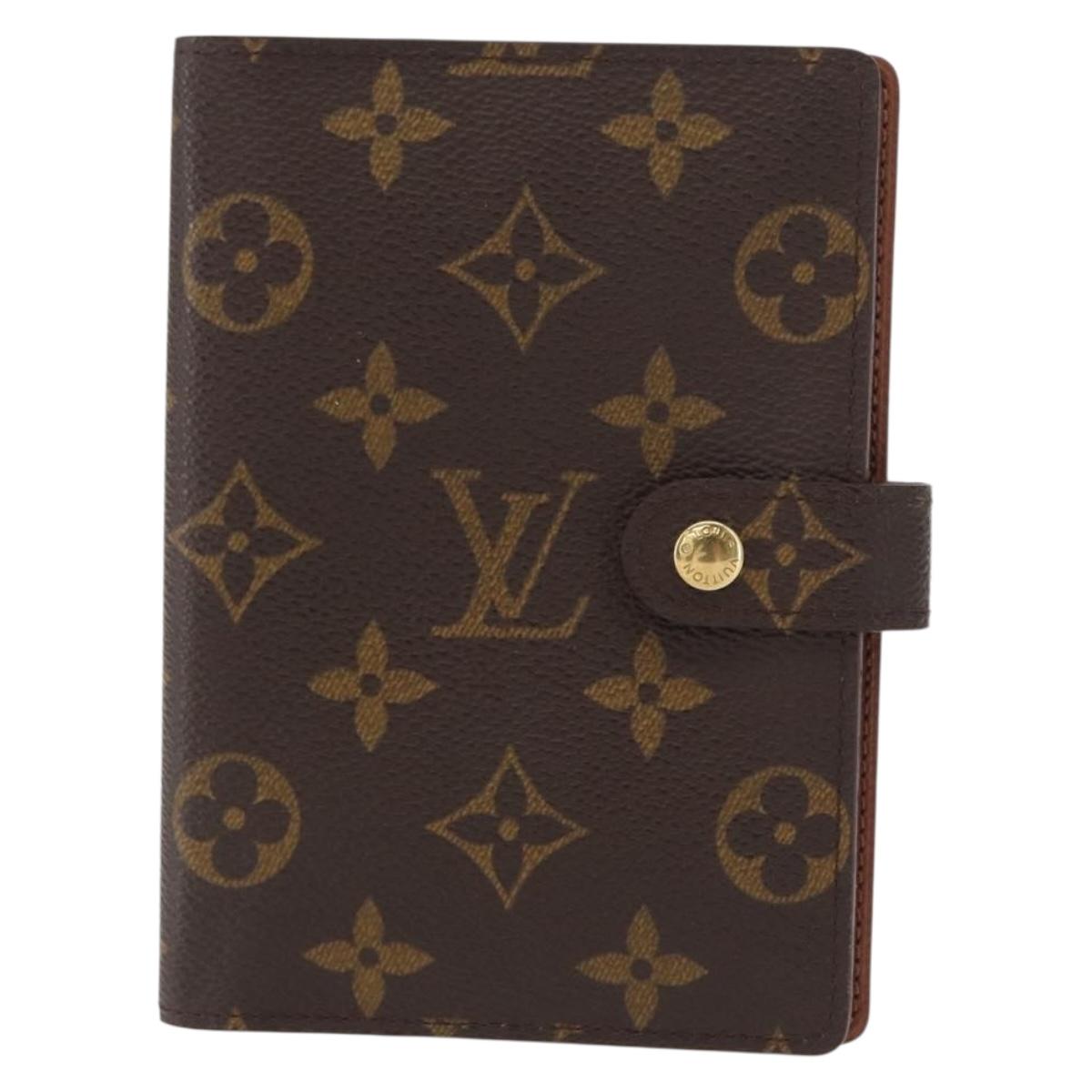 LOUIS VUITTON Monogram Agenda PM Day Planner Cover R20005 LV Auth BA8511