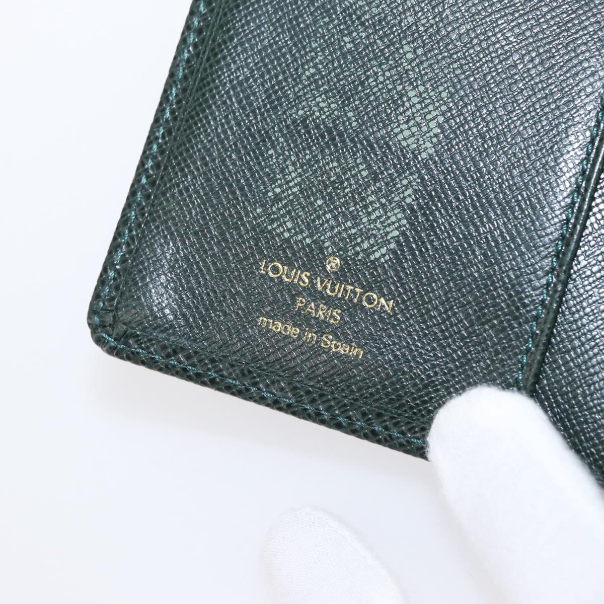 LOUIS VUITTON Taiga Agenda PM Day Planner Cover Epicea R20424 LV Auth BA8520