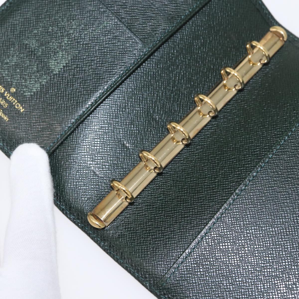 LOUIS VUITTON Taiga Agenda PM Day Planner Cover Epicea R20424 LV Auth BA8520