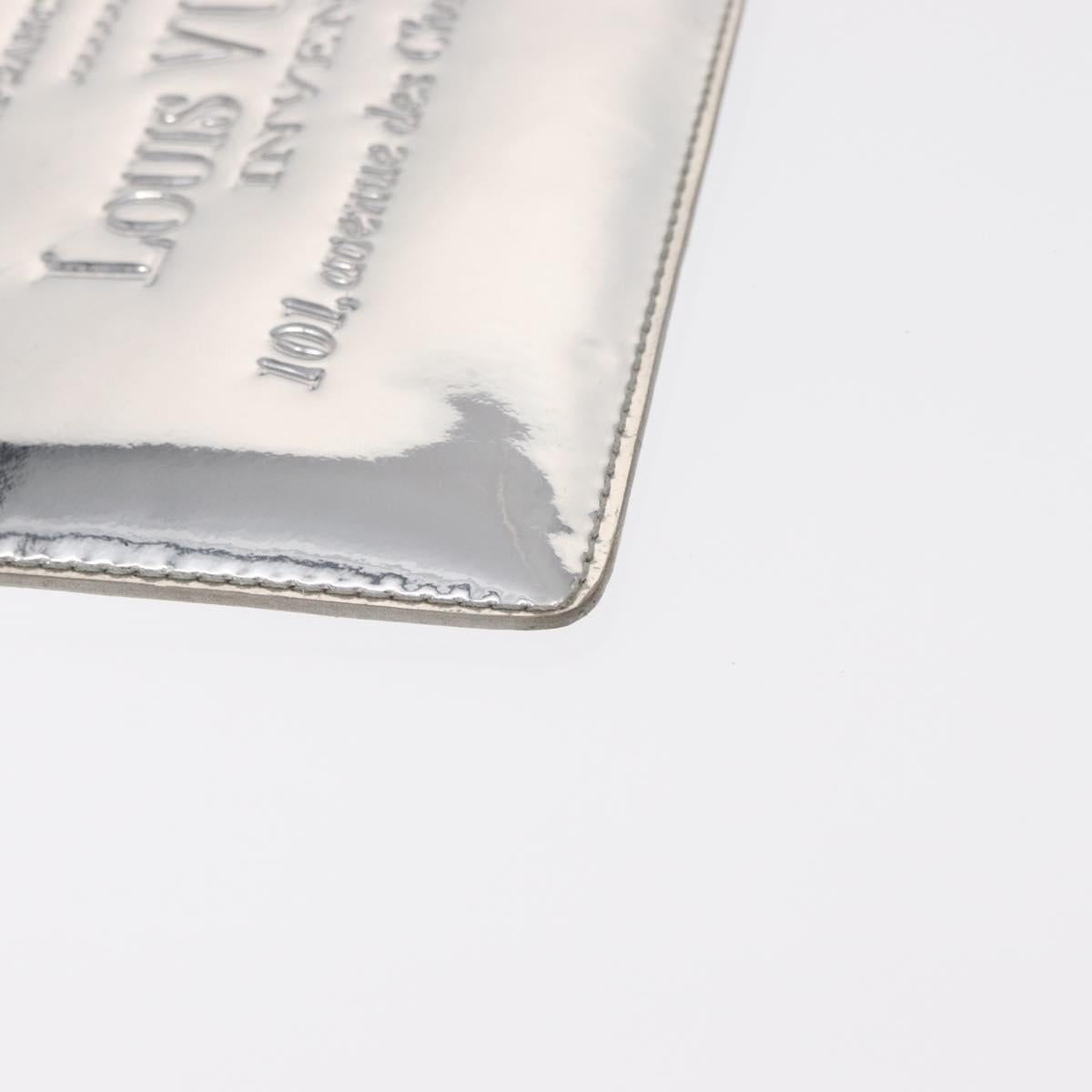 LOUIS VUITTON Monogram Miroir Pochette Platt Pouch Silver M95277 LV Auth BA8522A