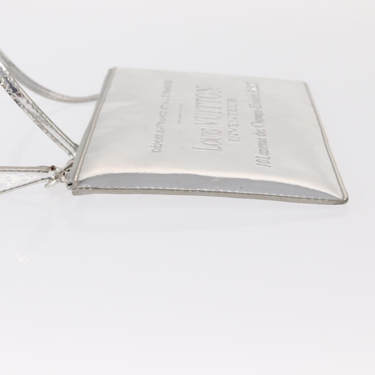 LOUIS VUITTON Monogram Miroir Pochette Platt Pouch Silver M95277 LV Auth BA8522A