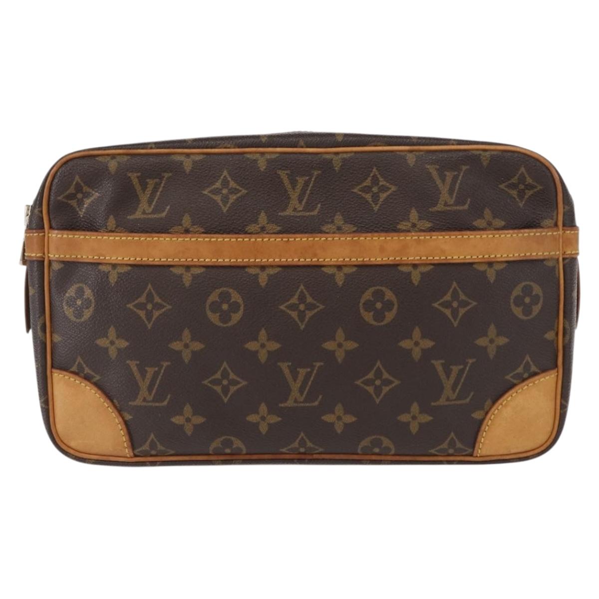 LOUIS VUITTON Monogram Compiegne 28 Clutch Bag M51845 LV Auth BA8541