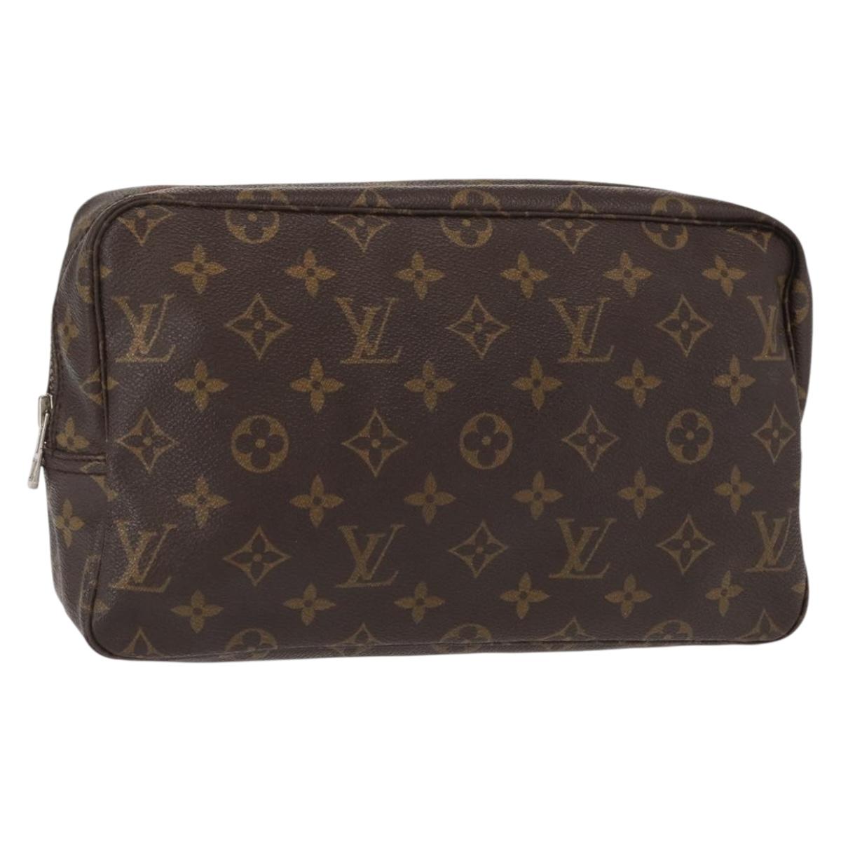 LOUIS VUITTON Monogram Trousse Toilette 28 Clutch Bag M47522 LV Auth BA8543