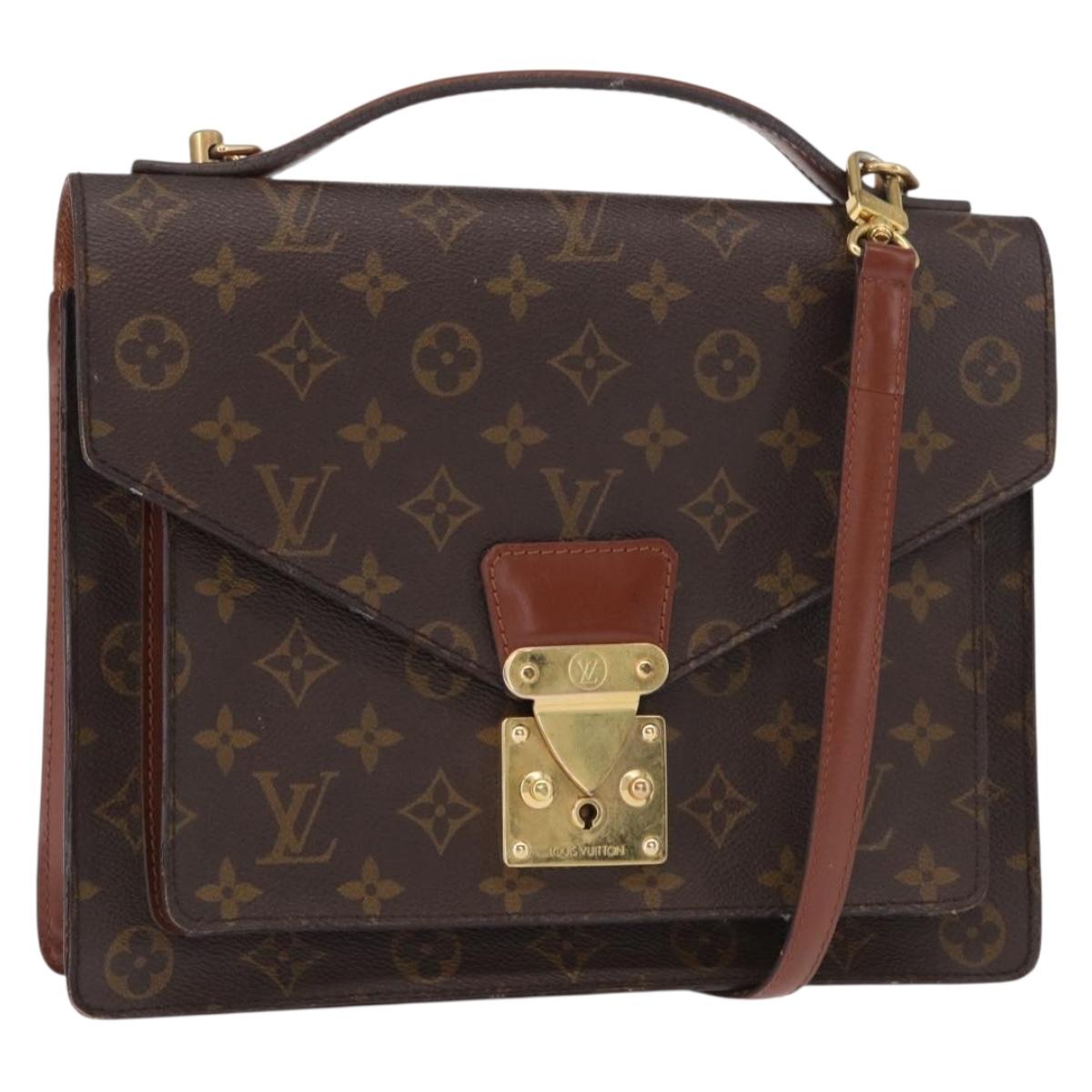 LOUIS VUITTON Monogram Monceau 28 Hand Bag M51185 LV Auth BA8549