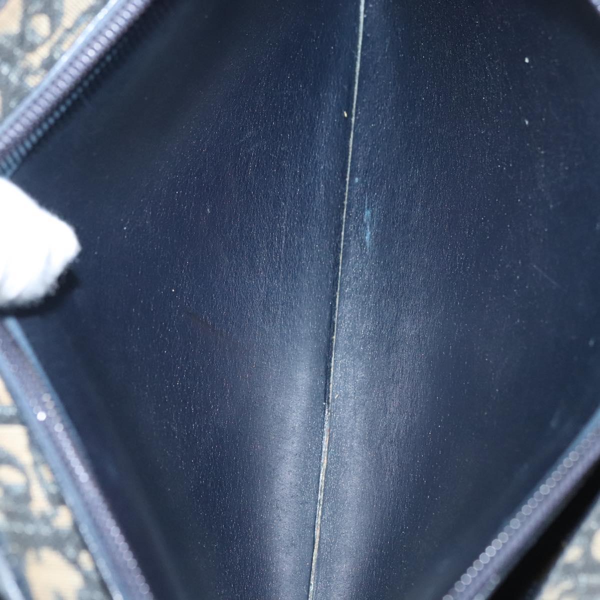 Christian Dior Trotter Canvas Shoulder Bag Navy Auth BA855