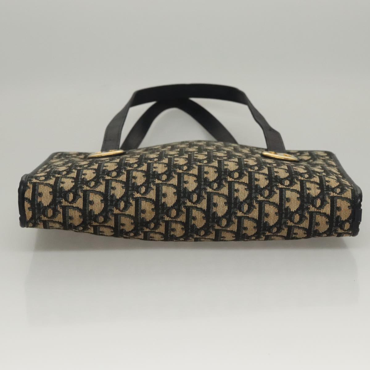 Christian Dior Trotter Canvas Shoulder Bag Navy Auth BA855