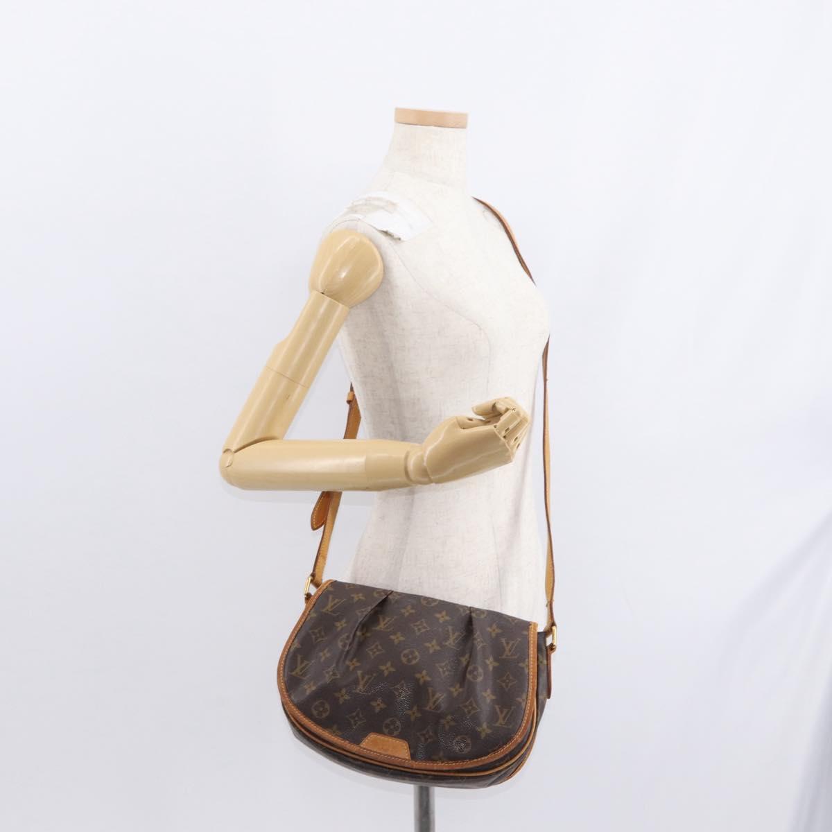 LOUIS VUITTON Monogram Menilmontant PM Shoulder Bag M40474 LV Auth BA8553