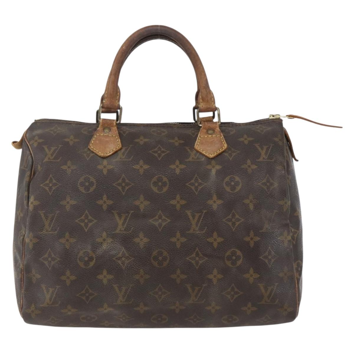 LOUIS VUITTON Monogram Speedy 30 Hand Bag M41526 LV Auth BA8564