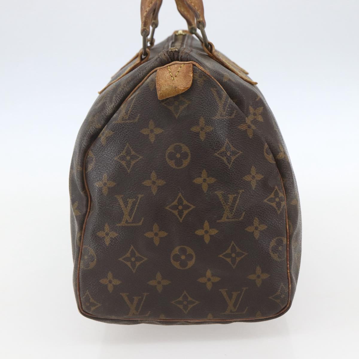 LOUIS VUITTON Monogram Speedy 30 Hand Bag M41526 LV Auth BA8564
