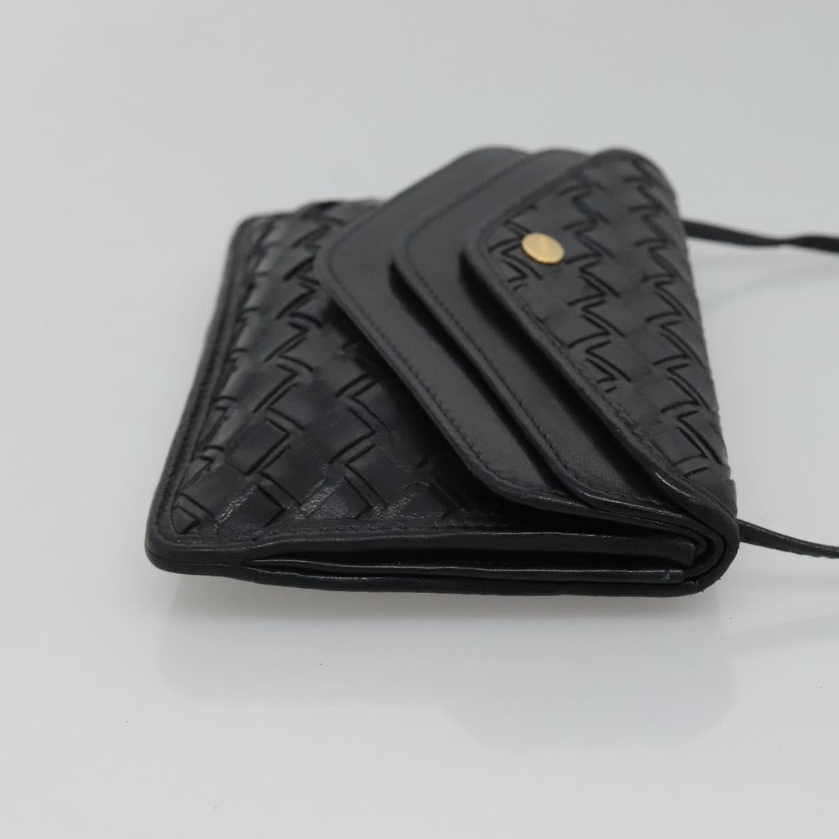 BALLY Shoulder Bag Leather Black Auth BA857