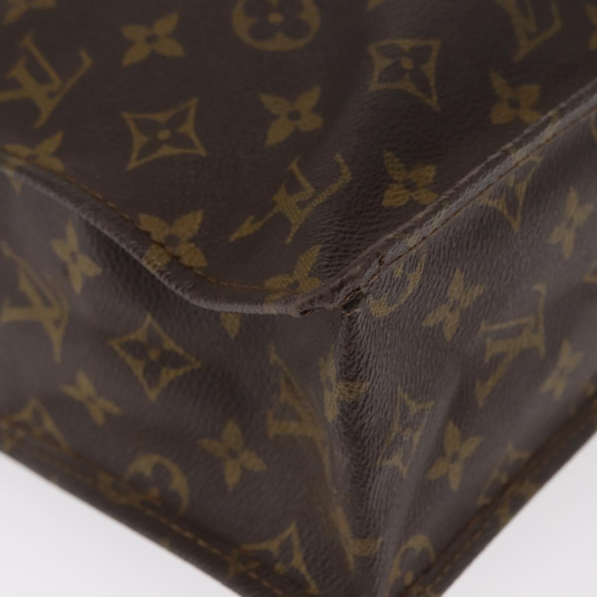 LOUIS VUITTON Monogram Sac Plat Hand Bag M51140 LV Auth BA8570