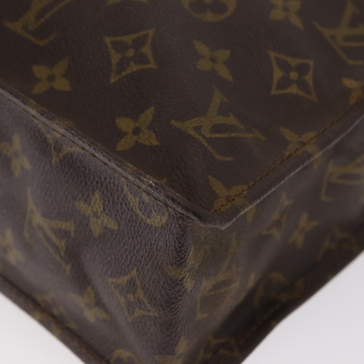 LOUIS VUITTON Monogram Sac Plat Hand Bag M51140 LV Auth BA8570