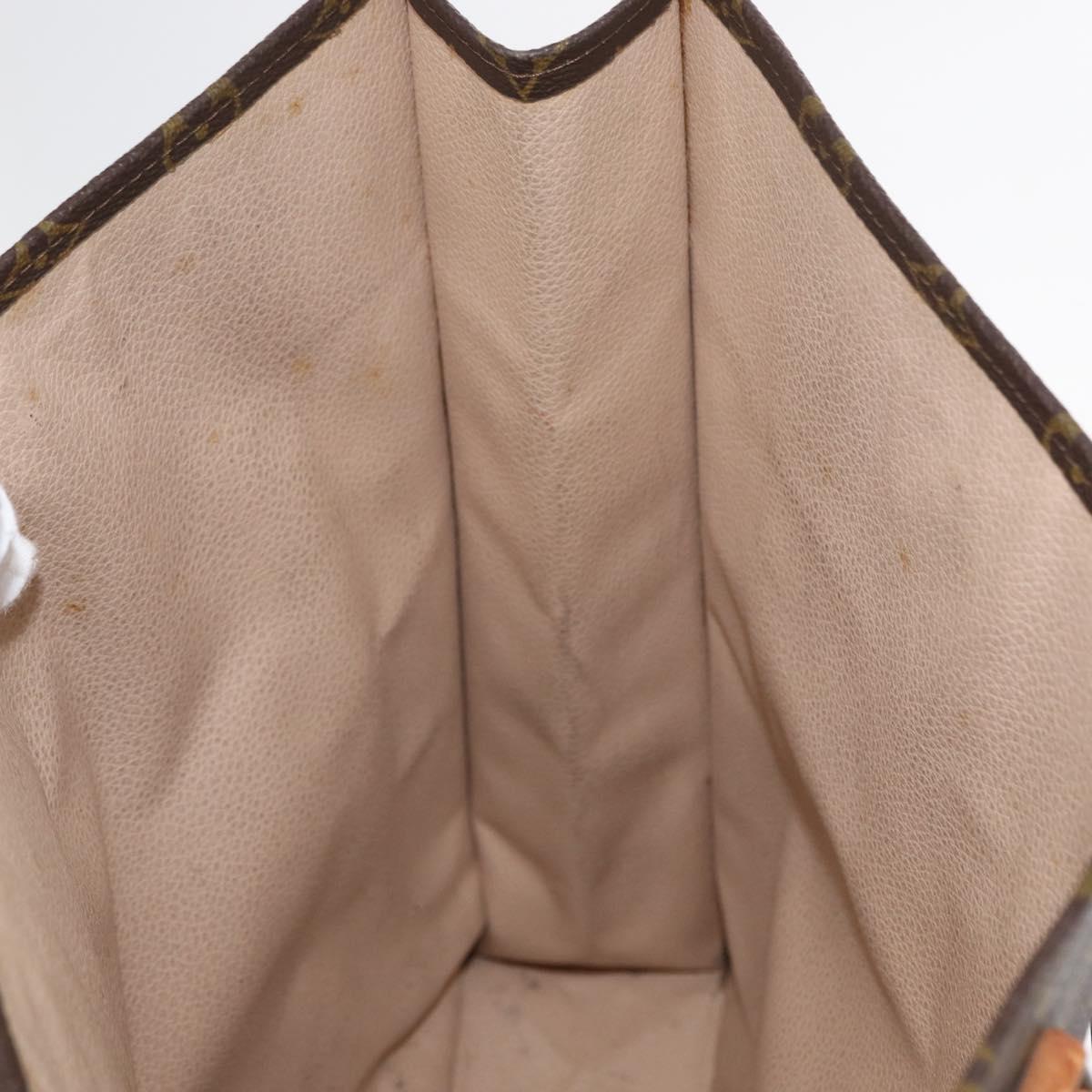 LOUIS VUITTON Monogram Sac Plat Hand Bag M51140 LV Auth BA8570