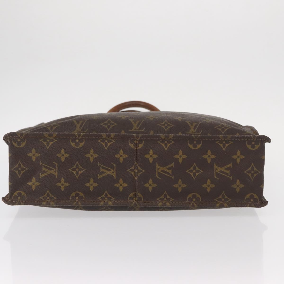 LOUIS VUITTON Monogram Sac Plat Hand Bag M51140 LV Auth BA8570