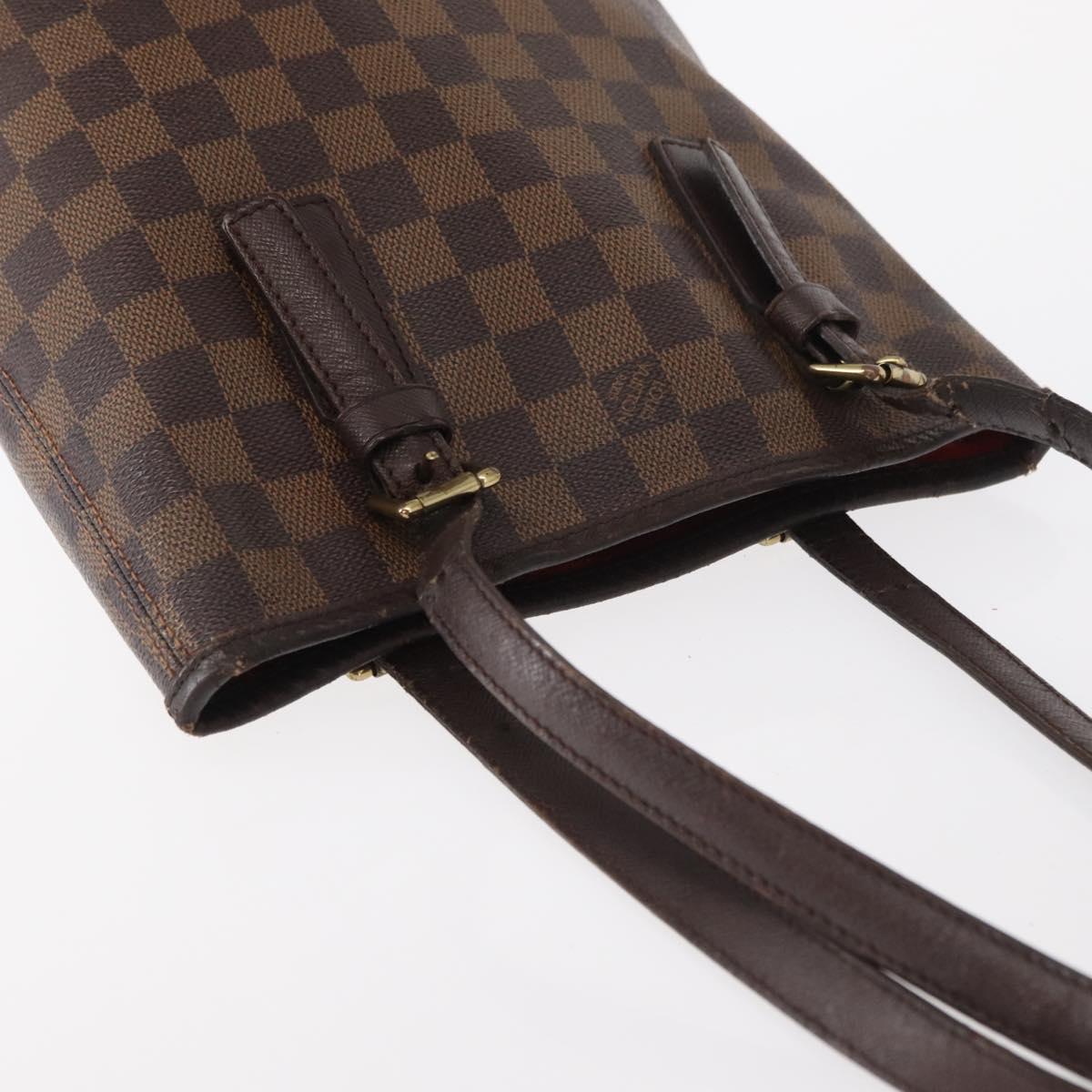 LOUIS VUITTON Damier Ebene Marais Shoulder Bag N42240 LV Auth BA8575