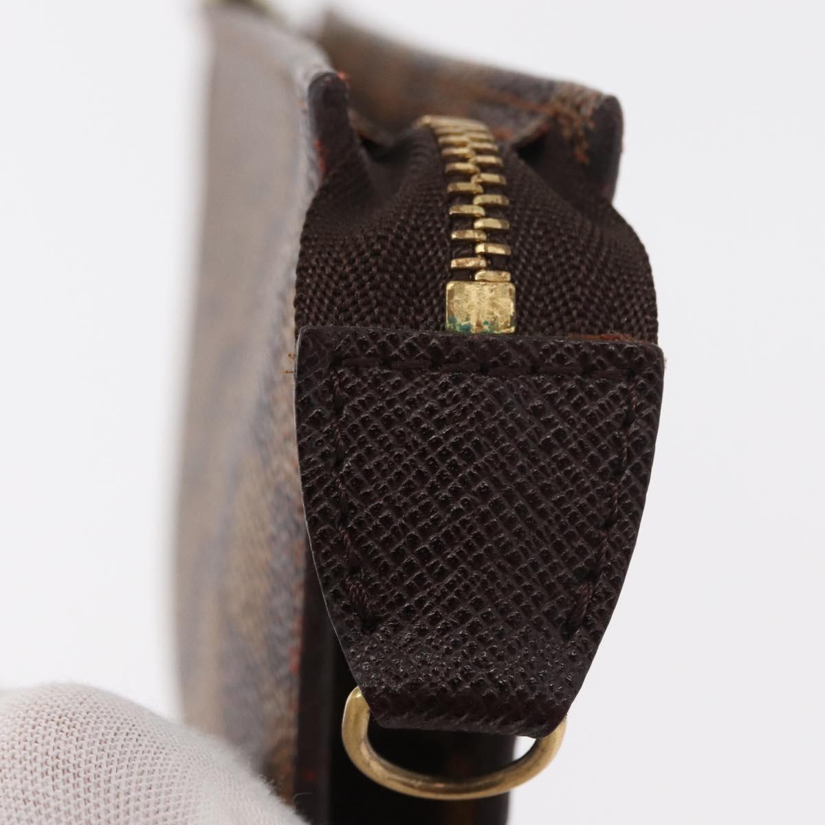 LOUIS VUITTON Damier Ebene Marais Pouch LV Auth BA8576