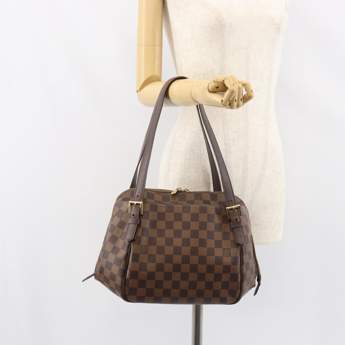 LOUIS VUITTON Damier Ebene Belem MM Shoulder Bag N51174 LV Auth BA8577