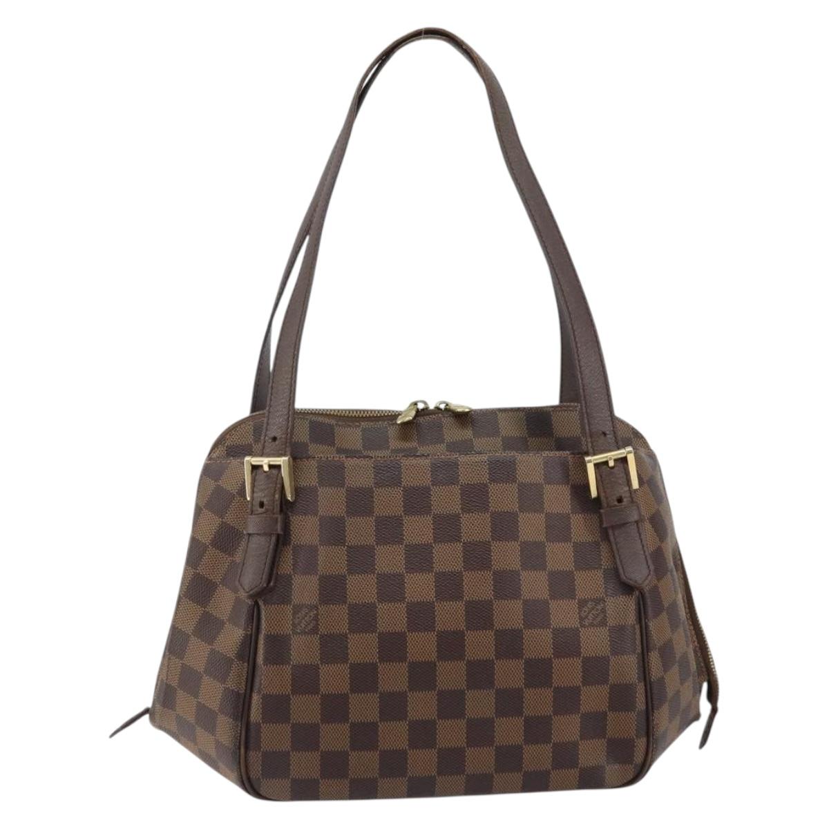 LOUIS VUITTON Damier Ebene Belem MM Shoulder Bag N51174 LV Auth BA8577