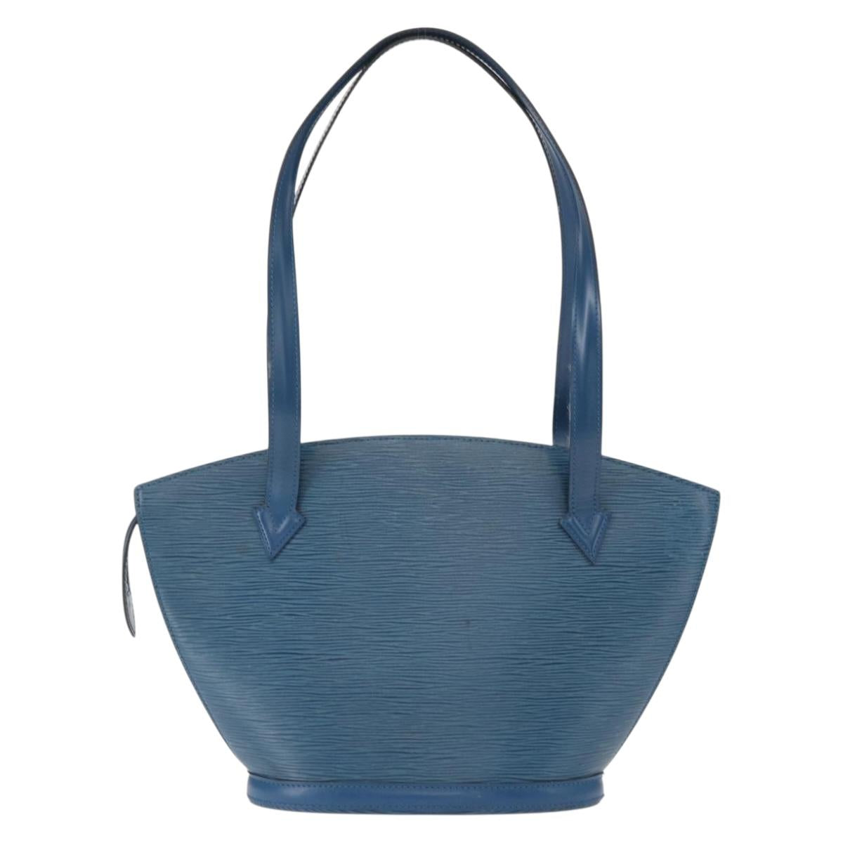 LOUIS VUITTON Epi Saint Jacques Poignees Long Bag Blue M52265 LV Auth BA8582