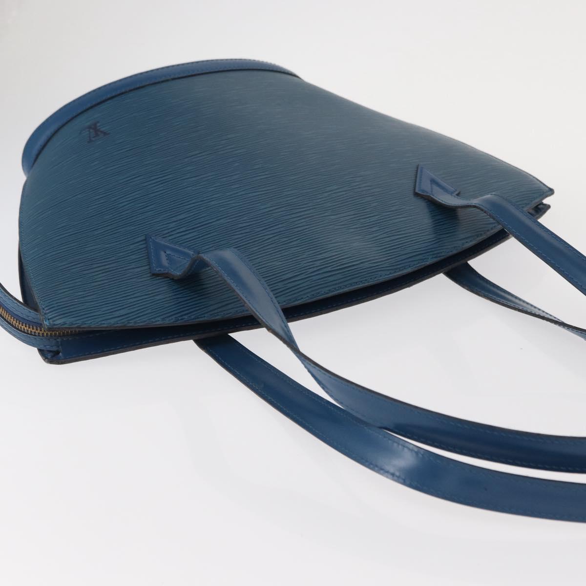 LOUIS VUITTON Epi Saint Jacques Poignees Long Bag Blue M52265 LV Auth BA8582
