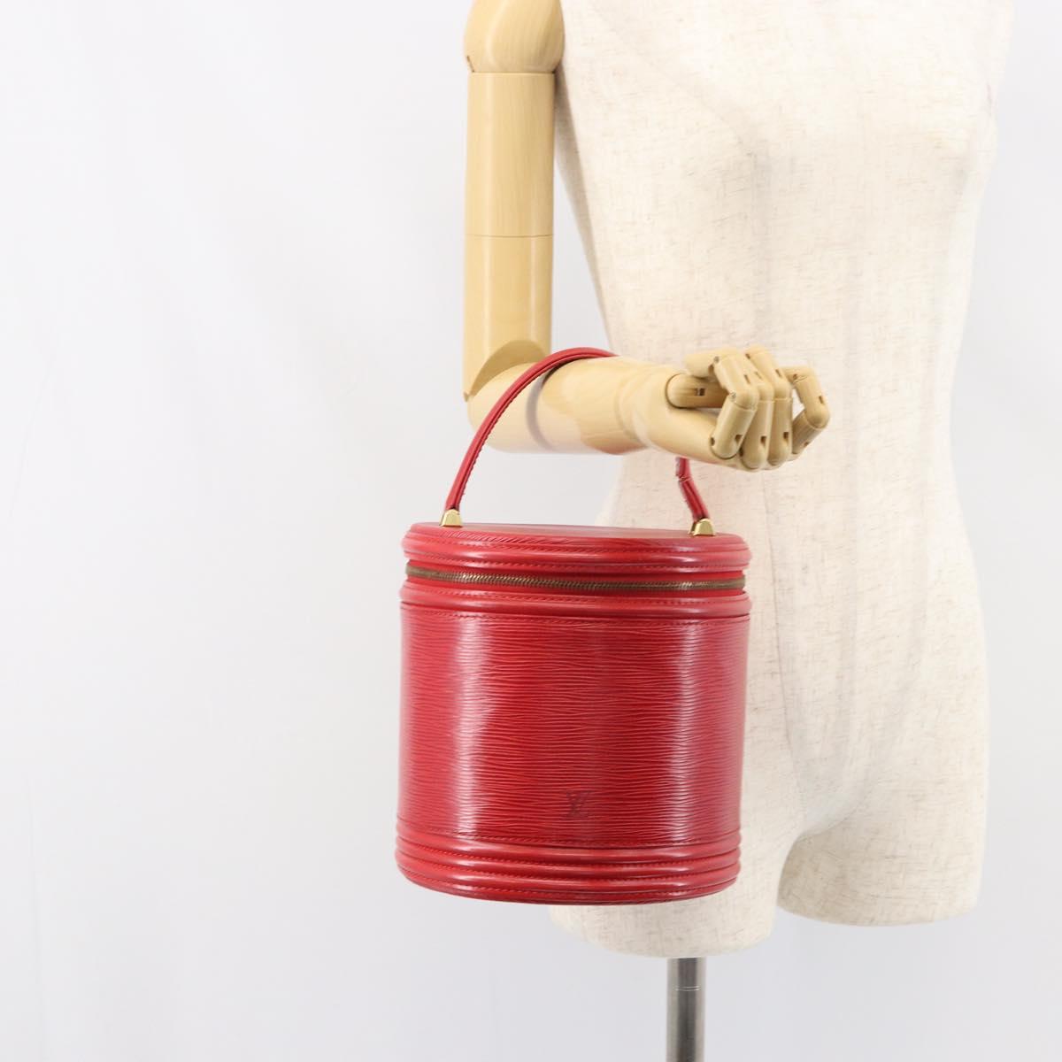 LOUIS VUITTON Epi Cannes Hand Bag Red M48037 LV Auth BA8584