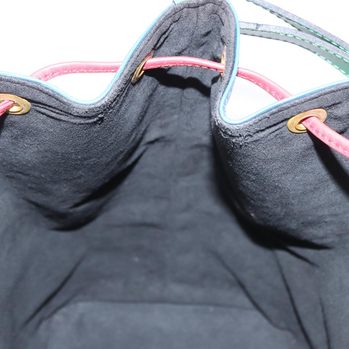 LOUIS VUITTON Epi Tricolor Noe Shoulder Bag Blue Red Green M44082 LV Auth BA8591