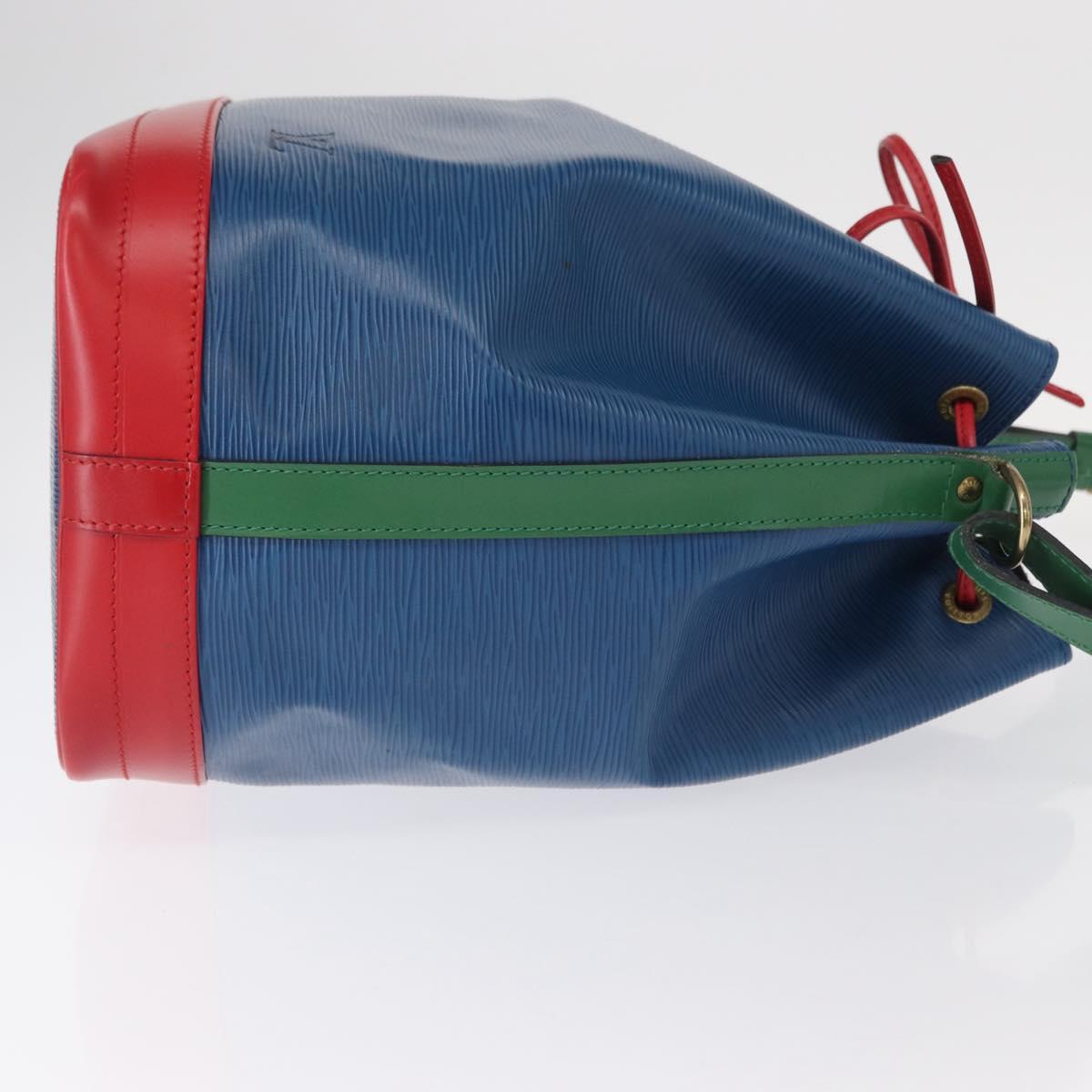 LOUIS VUITTON Epi Tricolor Noe Shoulder Bag Blue Red Green M44082 LV Auth BA8591