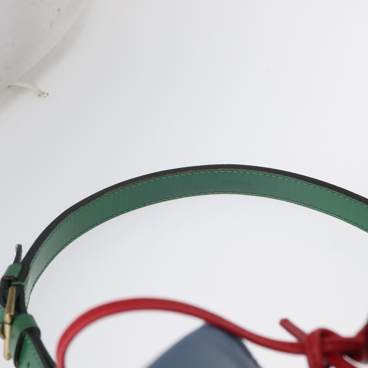 LOUIS VUITTON Epi Tricolor Noe Shoulder Bag Blue Red Green M44082 LV Auth BA8591