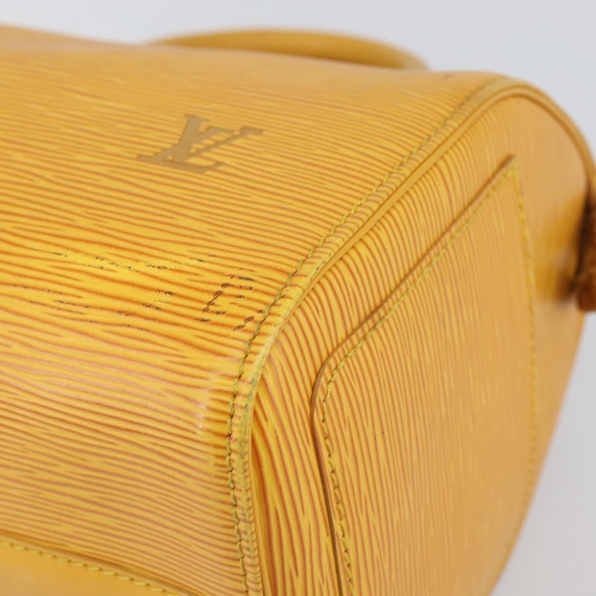 LOUIS VUITTON Epi Speedy 25 Hand Bag Tassili Yellow M43019 LV Auth BA8593
