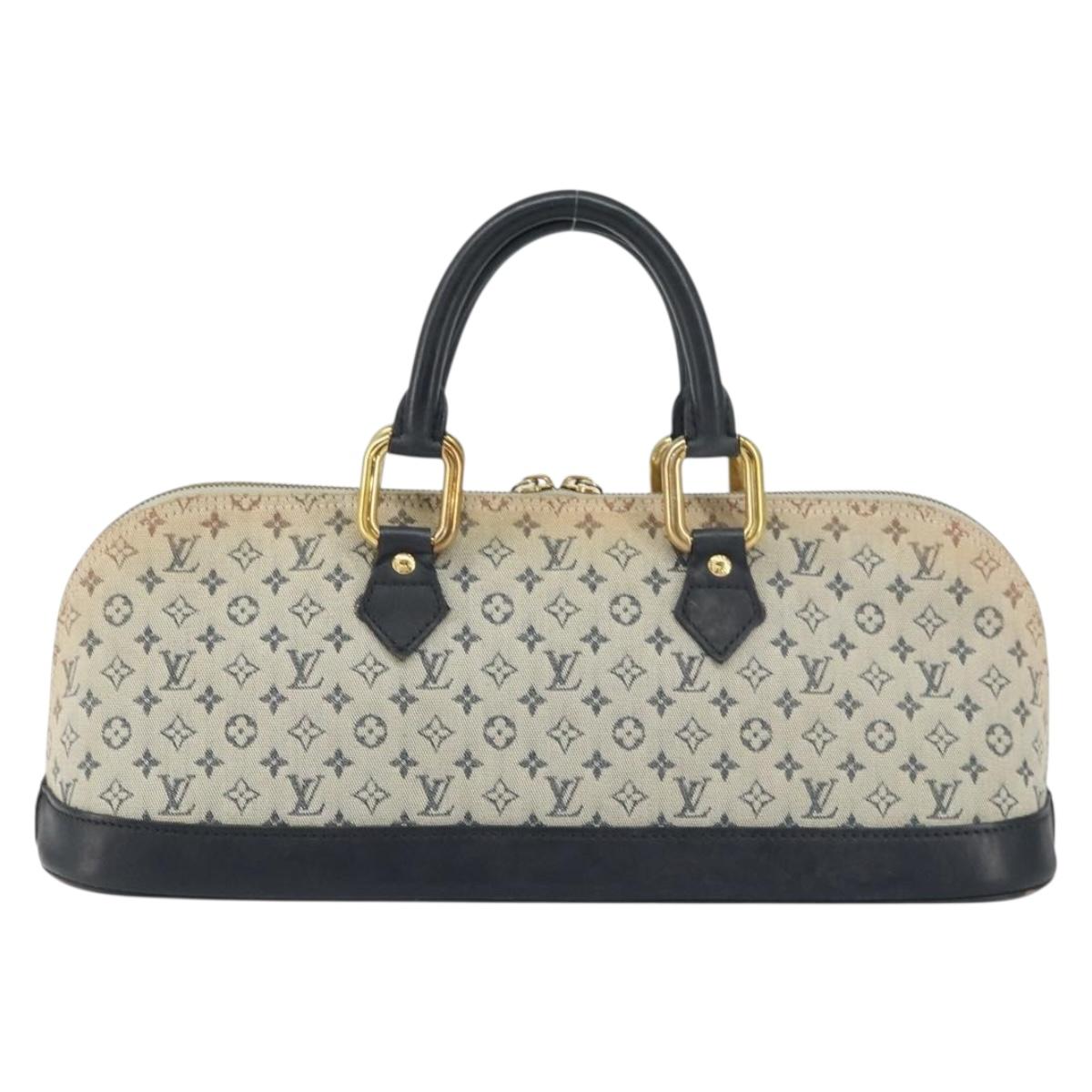 LOUIS VUITTON Monogram Mini Alma Ron Hand Bag Blue M92205 LV Auth BA8595