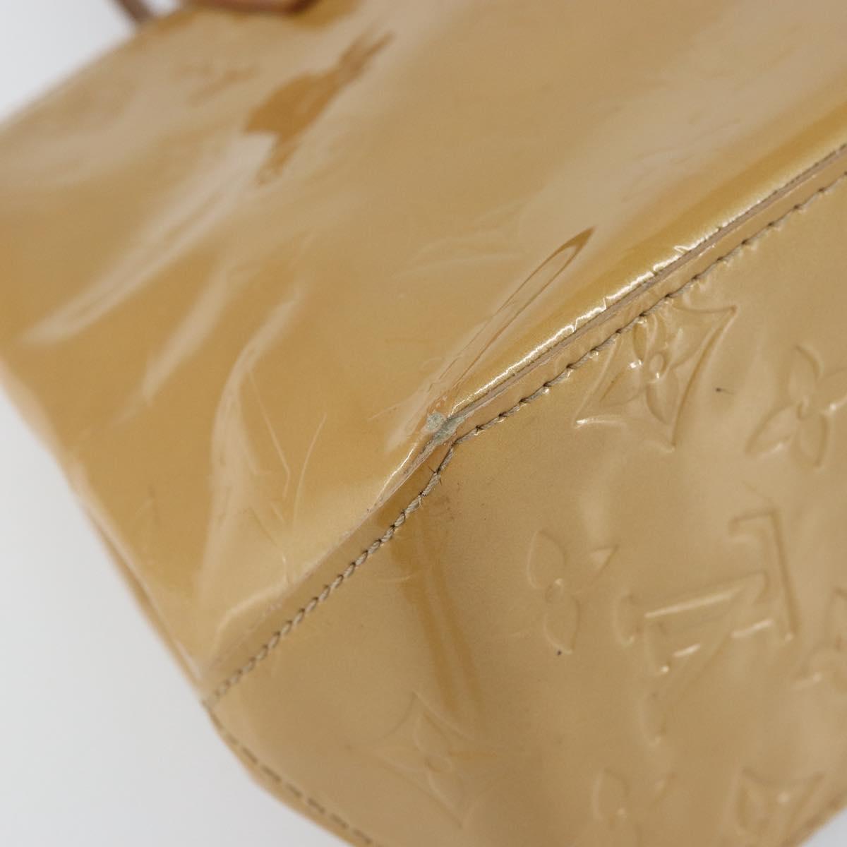 LOUIS VUITTON Monogram Vernis Reade PM Hand Bag Noisette M91334 LV Auth BA8596