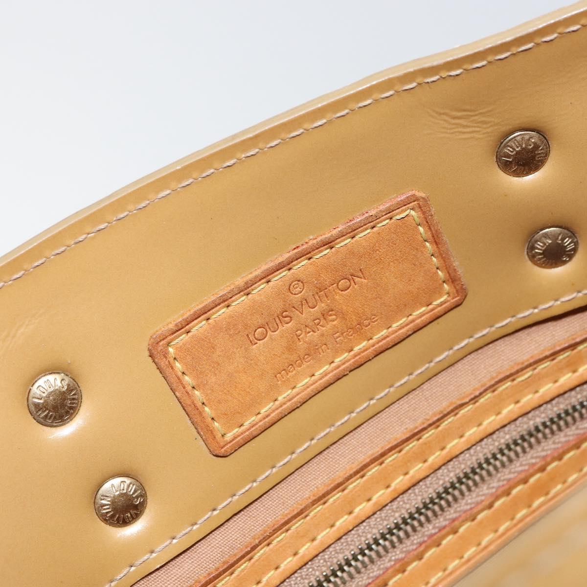 LOUIS VUITTON Monogram Vernis Reade PM Hand Bag Noisette M91334 LV Auth BA8596