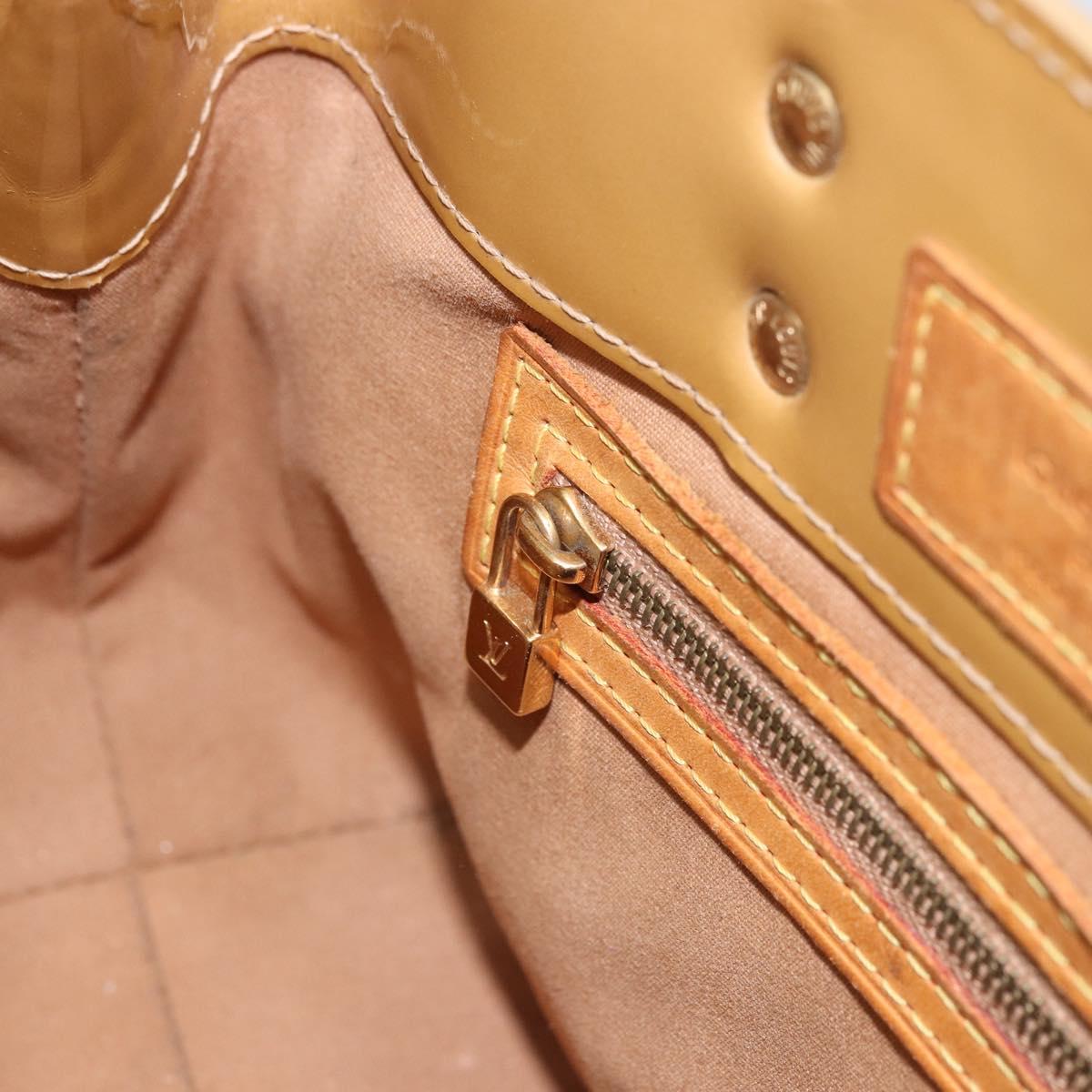 LOUIS VUITTON Monogram Vernis Reade PM Hand Bag Noisette M91334 LV Auth BA8596