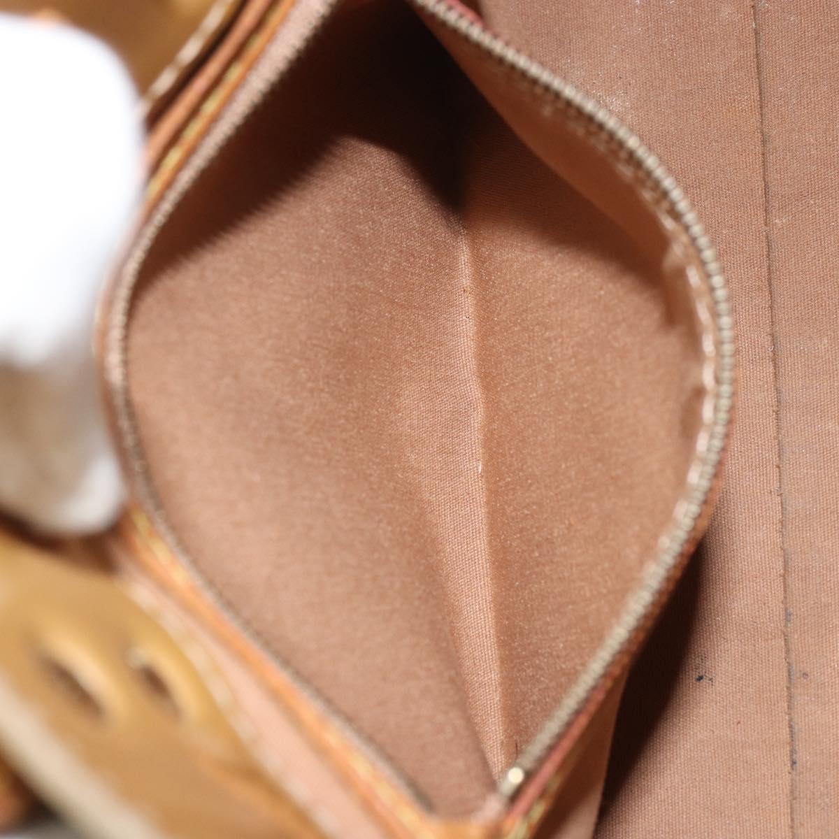 LOUIS VUITTON Monogram Vernis Reade PM Hand Bag Noisette M91334 LV Auth BA8596